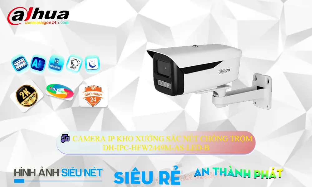 DH-IPC-HFW2449M-AS-LED-B sắc nét Dahua DH-IPC-HFW2449M-AS-LED-B sắc nét Dahua