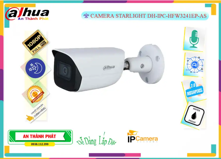 DH-IPC-HFW3241EP-AS sắc nét Dahua DH-IPC-HFW3241EP-AS sắc nét Dahua