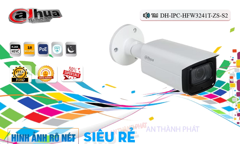 DH-IPC-HFW3241T-ZS-S2 sắc nét Dahua DH-IPC-HFW3241T-ZS-S2 sắc nét Dahua
