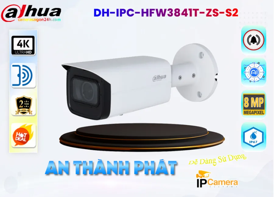 Camera IP Dahua Thân DH-IPC-HFW3841T-ZS-S2,DH-IPC-HFW3841T-ZS-S2 Giá rẻ, Loại Camera DH-IPC-HFW3841T-ZS-S2 Công Nghệ Mới,DH-IPC-HFW3841T-ZS-S2 Cấp Nguồ Qua Dây Mạng  Tốt nhất,DH-IPC-HFW3841T-ZS-S2 Giá Khuyến Mãi,Nhà Phân Phối DH-IPC-HFW3841T-ZS-S2 Siêu nét 8.0 megapixel ,Điểm bán DH-IPC-HFW3841T-ZS-S2,DH-IPC-HFW3841T-ZS-S2 Giá rẻ,DH-IPC-HFW3841T-ZS-S2 Công Nghệ Mới