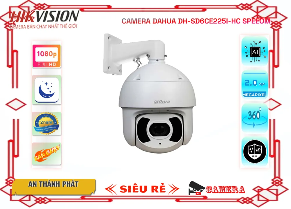 Camera Speedom DH-SD6CE225I-HC Dahua,DH-SD6CE225I-HC rẻ nhất, Camera Giá re DH-SD6CE225I-HC Công Nghệ Mới,DH-SD6CE225I-HC Công Nghệ HD  giá mới nhất,DH-SD6CE225I-HC Giá Khuyến Mãi,Nhà Phân Phối DH-SD6CE225I-HC FULL HD 1080P 2.0 megapixel ,Điểm bán DH-SD6CE225I-HC,DH-SD6CE225I-HC rẻ nhất,DH-SD6CE225I-HC Công Nghệ Mới