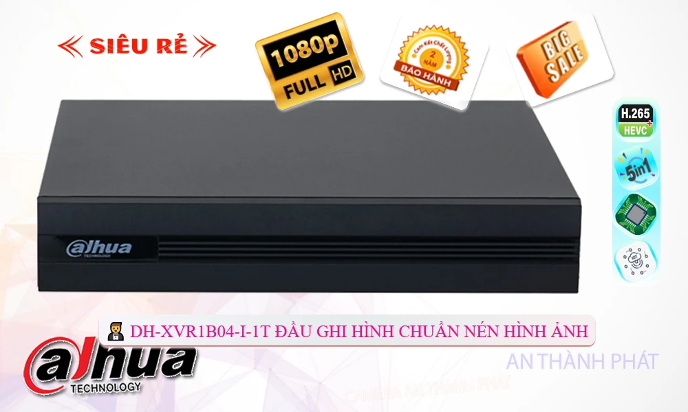 DH-XVR1B04-I-1T Đầu Thu Dahua DH-XVR1B04-I-1T Đầu Thu Dahua