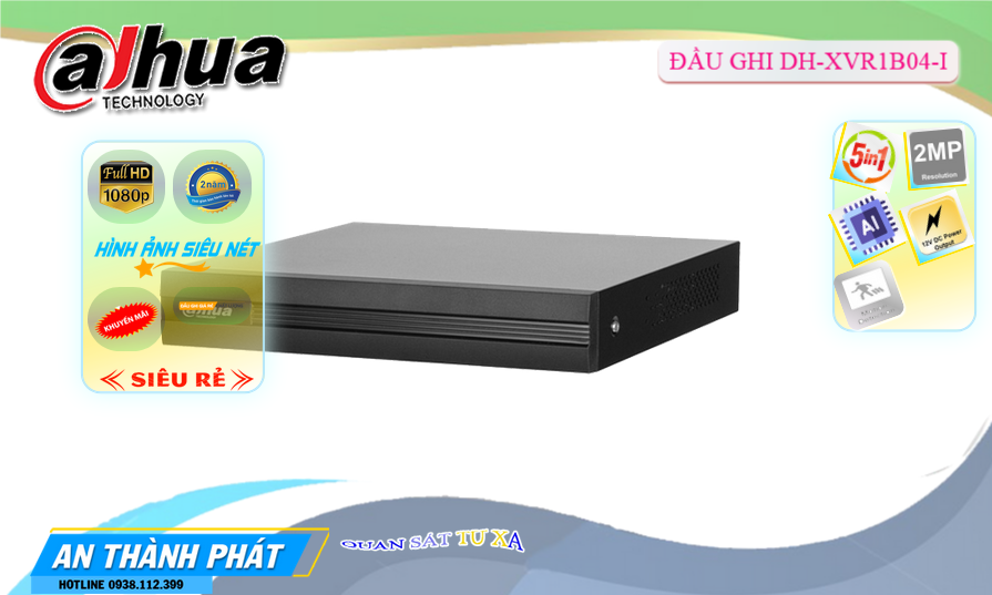 Đầu ghi Dahua HDCVI 4 kênh DH-XVR1B04-I