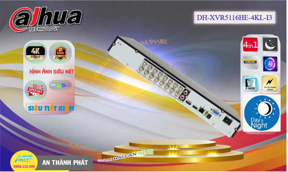 DH-XVR5116HE-4KL-I3 sắc nét Dahua DH-XVR5116HE-4KL-I3 sắc nét Dahua