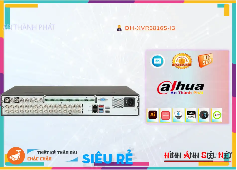 DH-XVR5816S-I3 sắc nét Dahua DH-XVR5816S-I3 sắc nét Dahua