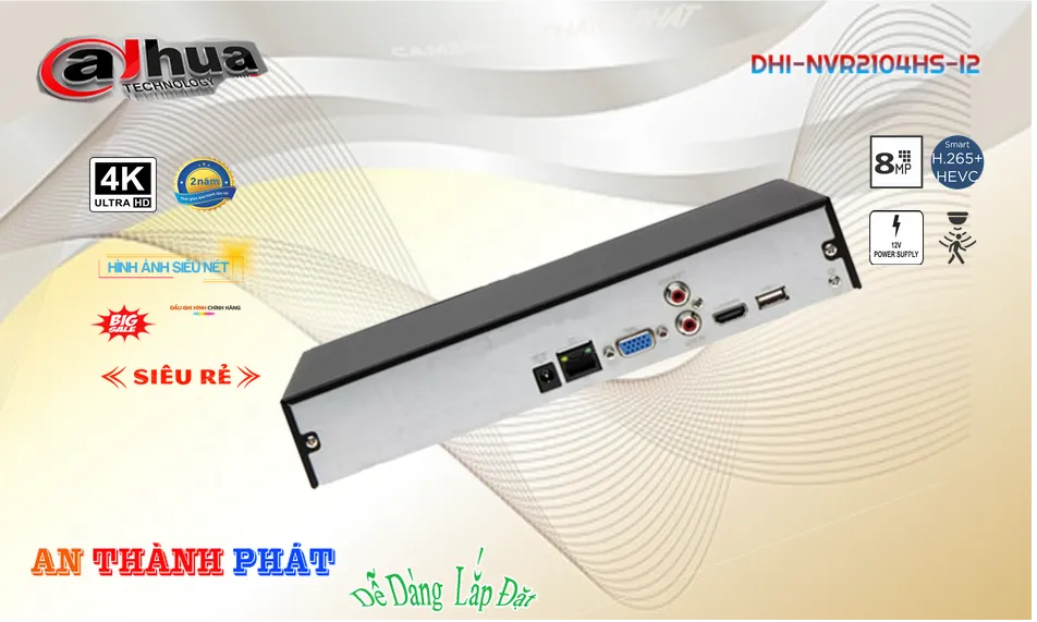 ➠  DHI-NVR2104HS-I2 sắc nét Dahua