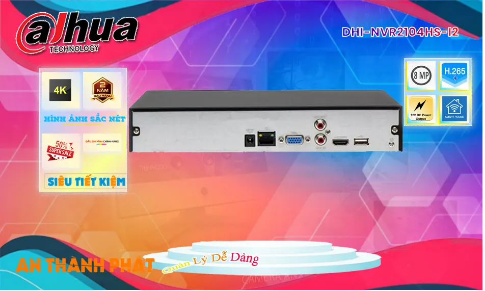 ➠  DHI-NVR2104HS-I2 sắc nét Dahua