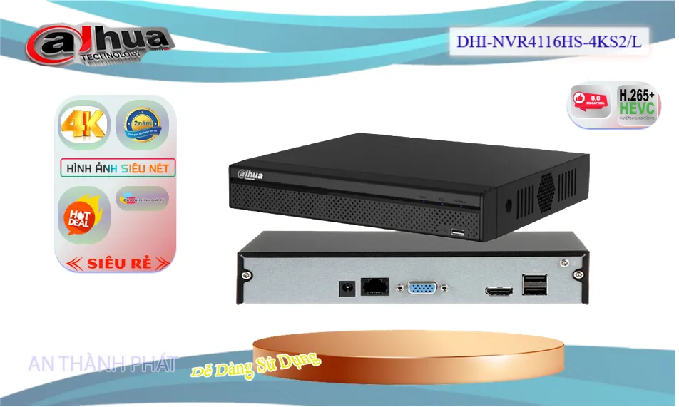 DHI-NVR4116HS-4KS2L sắc nét Dahua DHI-NVR4116HS-4KS2L sắc nét Dahua
