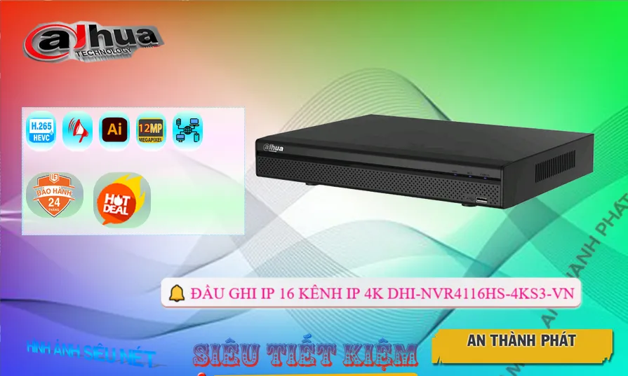 Đầu Thu KTS Dahua DHI-NVR4116HS-4KS3-VN Giá rẻ Đầu Thu KTS Dahua DHI-NVR4116HS-4KS3-VN Giá rẻ