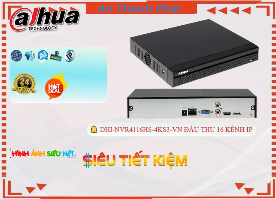 Đầu Thu KTS Dahua DHI-NVR4116HS-4KS3-VN Giá rẻ Đầu Thu KTS Dahua DHI-NVR4116HS-4KS3-VN Giá rẻ