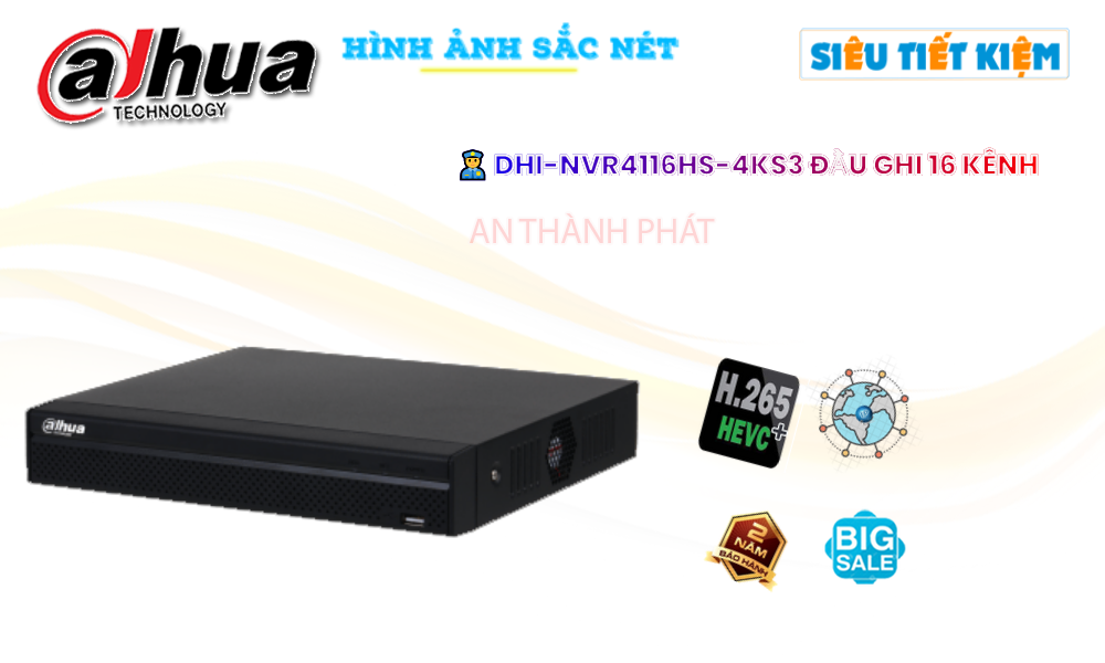 DHI-NVR4116HS-4KS3 Đầu Thu Dahua ❇ DHI-NVR4116HS-4KS3 Đầu Thu Dahua ❇
