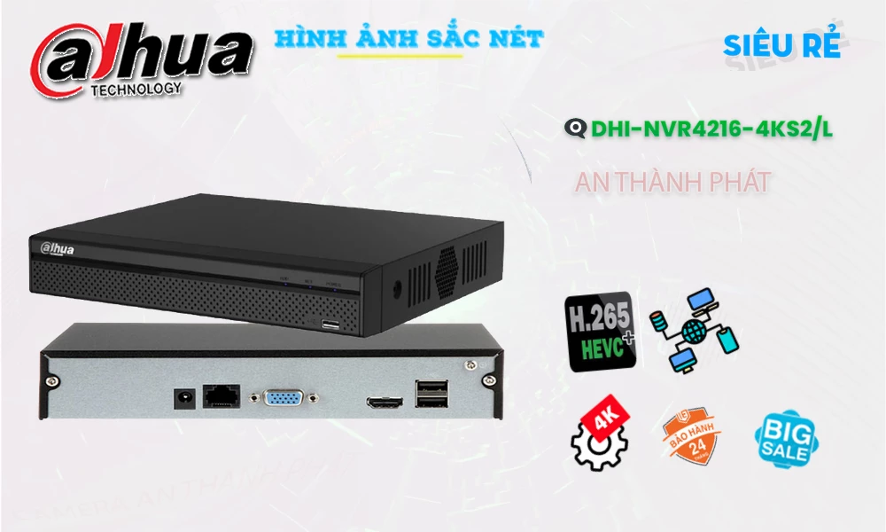 DHI-NVR4216-4KS2/L sắc nét Dahua