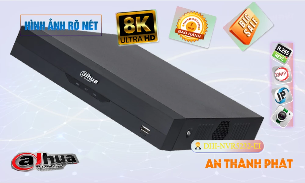 DHI-NVR5232-EI sắc nét Dahua ➠