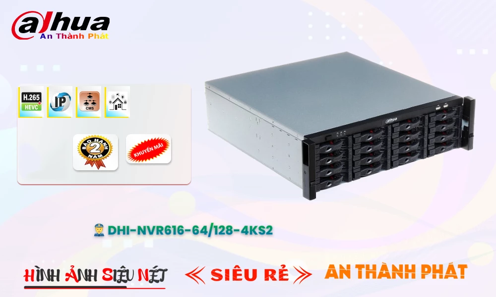 DHI-NVR616-64/128-4KS2 sắc nét Dahua