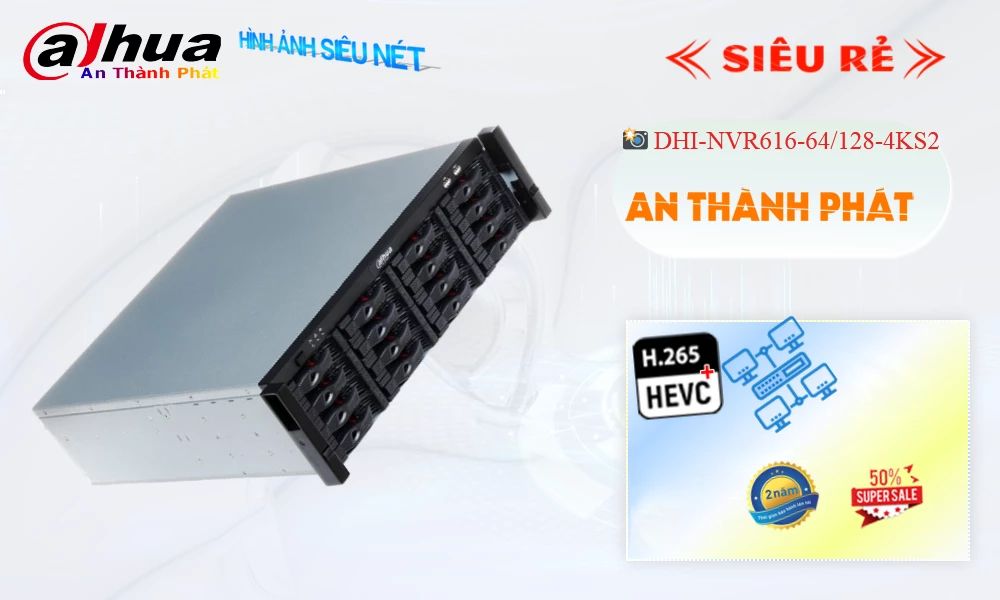 DHI-NVR616-64/128-4KS2 sắc nét Dahua