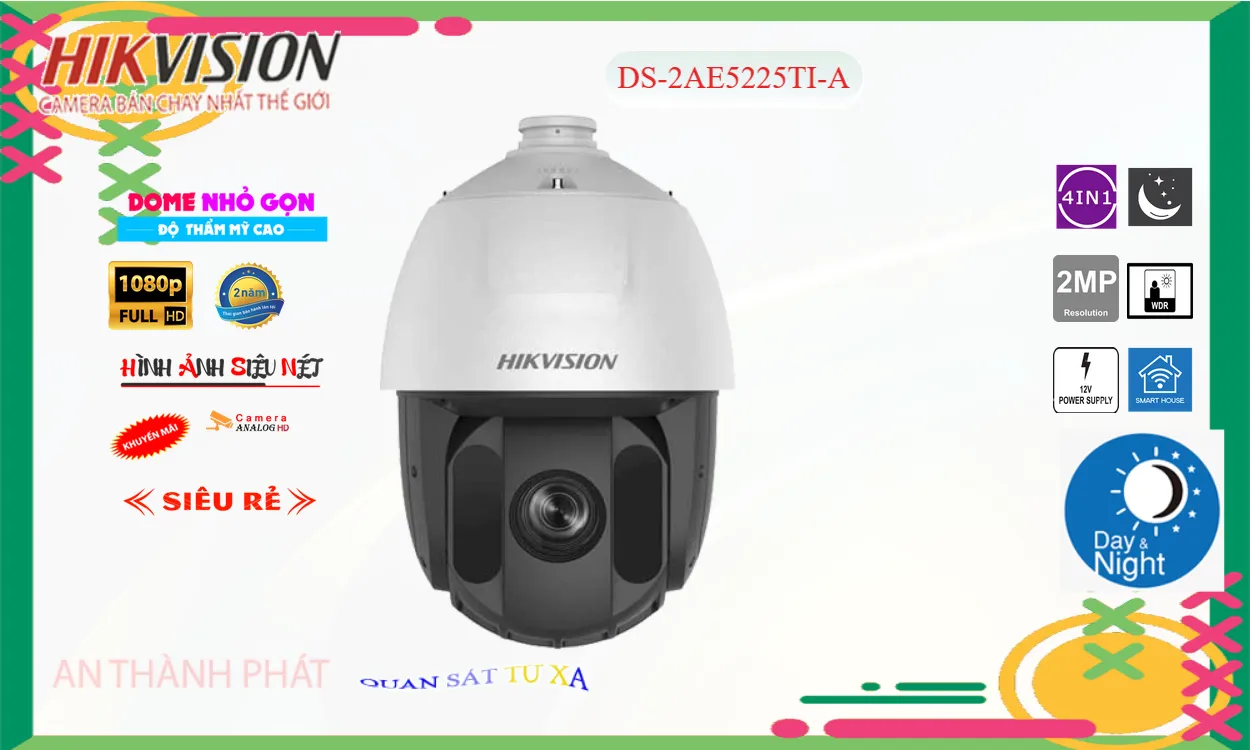 DS-2AE5225TI-A sắc nét Hikvision DS-2AE5225TI-A sắc nét Hikvision
