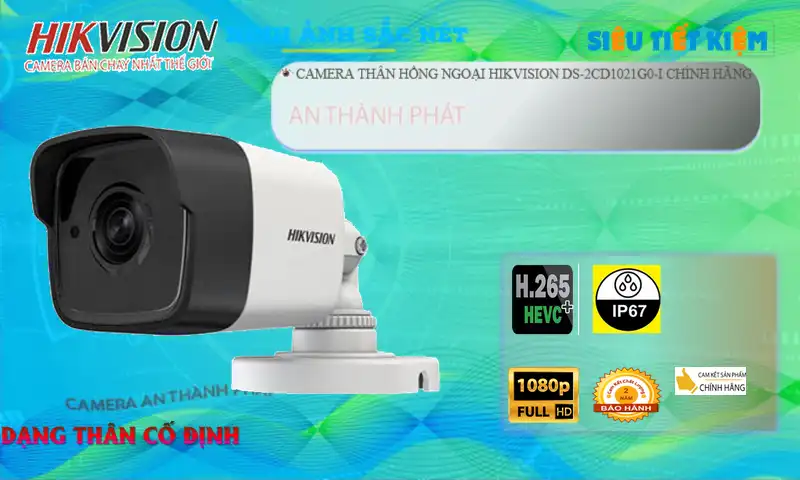 ➠  DS-2CD1021G0-I sắc nét Hikvision