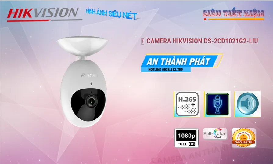 DS-2CD1021G2-LIU camera sắc nét Hikvision DS-2CD1021G2-LIU camera sắc nét Hikvision