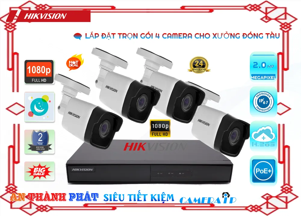 Giới Thiệu Lắp Đặt Trọn Gói 4 Camera Cho Xưởng Đóng Tàu Hình Ảnh Sắc Nét Dễ Dàng Sử Dụng Chất Lượng Lắp Đặt Trọn Gói 4 Camera Cho Xưởng Đóng Tàu Dịch vụ lắp camera an ninh Lắp Đặt Trọn Gói 4 Camera Cho Xưởng Đóng Tàu