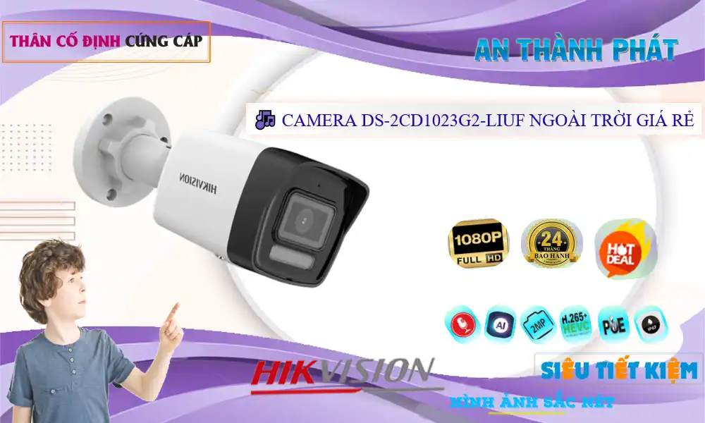 DS-2CD1023G2-LIUF sắc nét Hikvision DS-2CD1023G2-LIUF sắc nét Hikvision