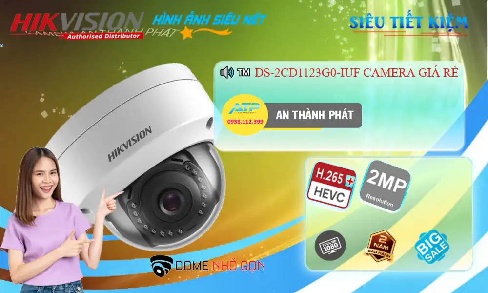DS-2CD1123G0-IUF sắc nét Hikvision DS-2CD1123G0-IUF sắc nét Hikvision