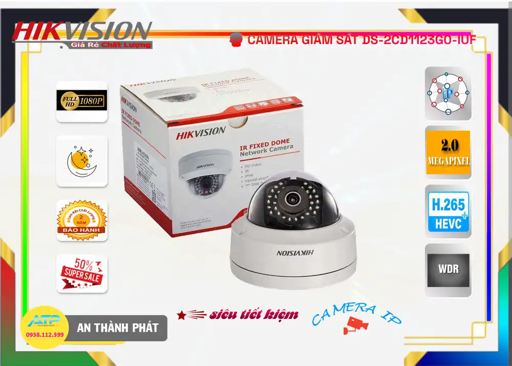 DS-2CD1123G0-IUF sắc nét Hikvision DS-2CD1123G0-IUF sắc nét Hikvision