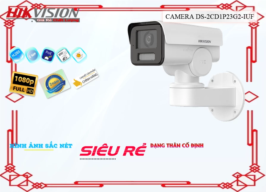 DS 2CD1P23G2 IUF,Camera Hikvision DS-2CD1P23G2-IUF,DS-2CD1P23G2-IUF Giá rẻ,DS-2CD1P23G2-IUF Ip sắc nét  giá mới nhất,DS-2CD1P23G2-IUF Chính hãng,Bán rẻ  Camera Giám Sát DS-2CD1P23G2-IUF,DS-2CD1P23G2-IUF bán rẻ,DS-2CD1P23G2-IUF 2.0 megapixel FULL HD 1080P nơi bán rẻ nhất,Giá Bán DS-2CD1P23G2-IUF,Địa Chỉ Bán DS-2CD1P23G2-IUF,thông số DS-2CD1P23G2-IUF,tuổi thọ DS-2CD1P23G2-IUF,DS-2CD1P23G2-IUF Tốt nhất,DS-2CD1P23G2-IUF Giá hấp dẫn