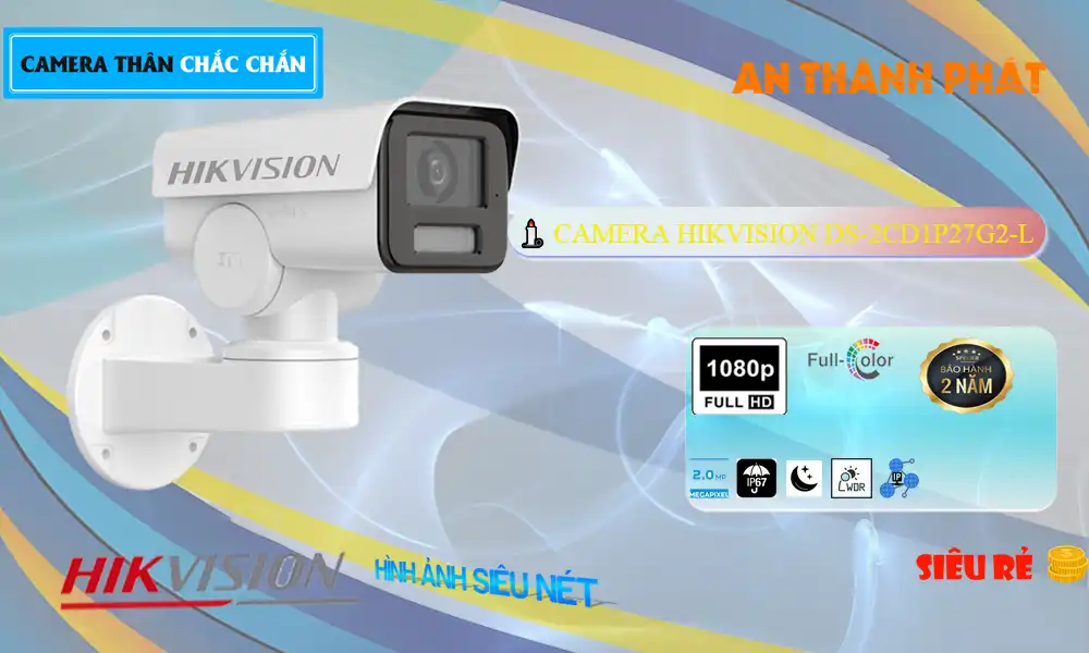 DS-2CD1P27G2-L sắc nét Hikvision DS-2CD1P27G2-L sắc nét Hikvision