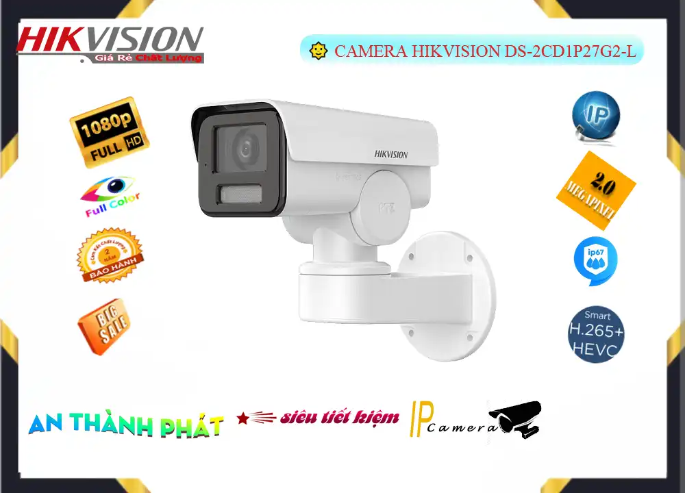 DS-2CD1P27G2-L sắc nét Hikvision DS-2CD1P27G2-L sắc nét Hikvision