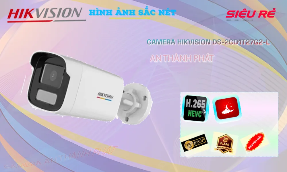 DS-2CD1T27G2-L sắc nét Hikvision