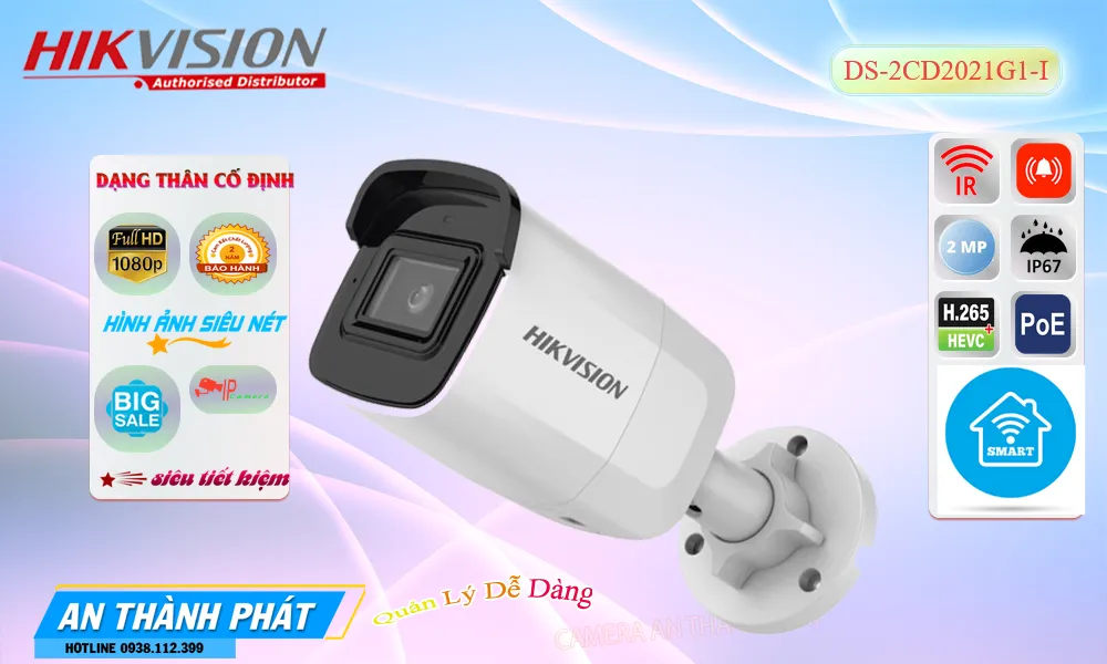 DS-2CD2021G1-I sắc nét Hikvision ➠