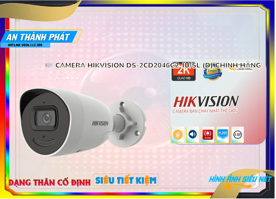 Camera IP 4MP DS-2CD2046G2-IU/SL(D),Giá DS-2CD2046G2-IU/SL(D),DS-2CD2046G2-IU/SL(D) Giá hấp dẫn,Bán rẻ ,Giá buôn  Loại Camera an ninh ,Địa Chỉ Bán DS-2CD2046G2-IU/SL(D) Ip sắc nét ,DS-2CD2046G2-IU/SL(D) Tốt nhất,Giá Bán DS-2CD2046G2-IU/SL(D),DS-2CD2046G2-IU/SL(D) nơi bán rẻ nhất,DS-2CD2046G2-IU/SL(D) bán rẻ