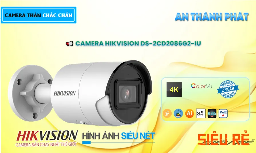 DS-2CD2086G2-IU sắc nét Hikvision