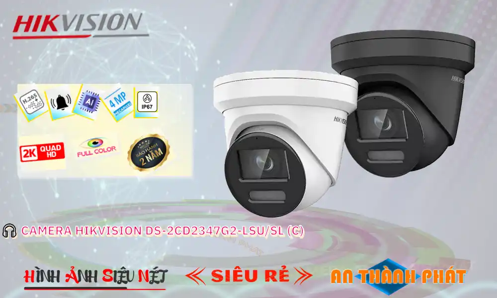 DS-2CD2347G2-LSU/SL (C) sắc nét Hikvision