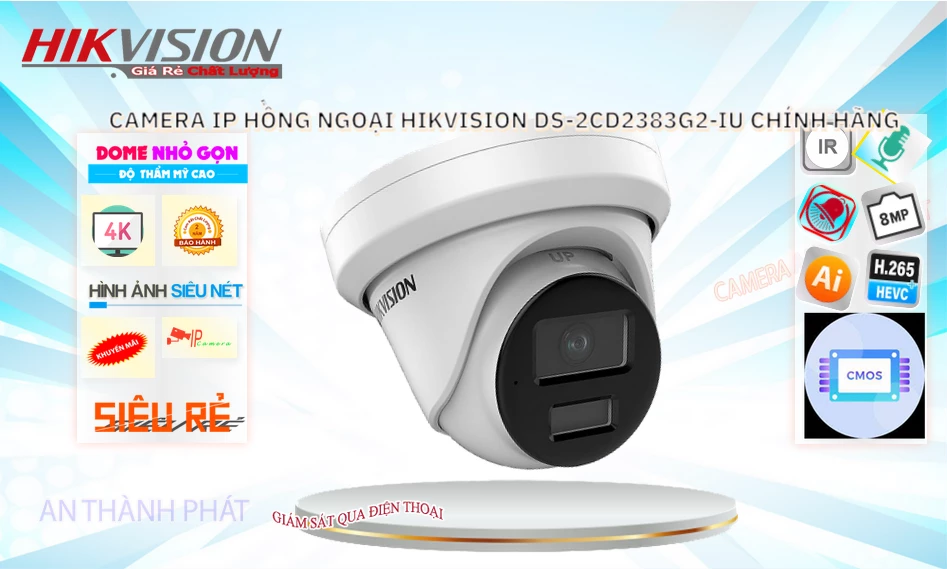DS-2CD2383G2-IU sắc nét Hikvision ➠ DS-2CD2383G2-IU sắc nét Hikvision ➠