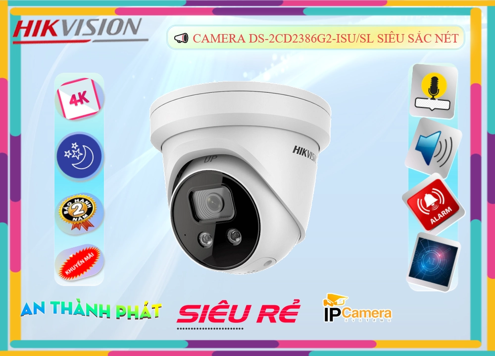 DS-2CD2386G2-ISU/SL Camera Giá tốt Hikvision DS-2CD2386G2-ISU/SL Camera Giá tốt Hikvision