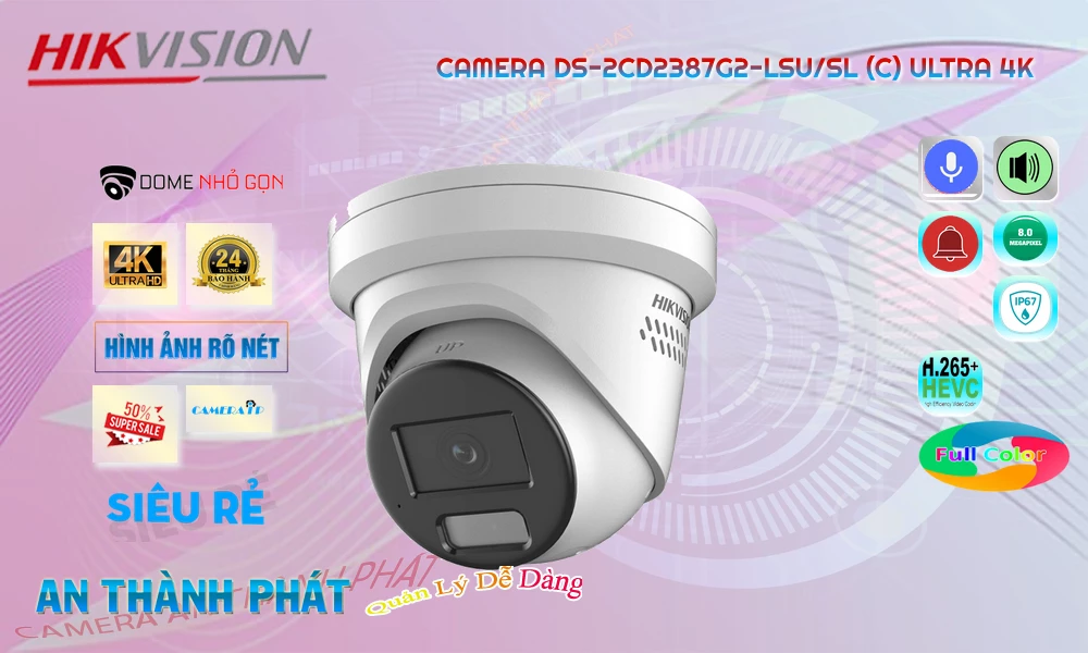 DS-2CD2387G2-LSU/SL(C) sắc nét Hikvision ➠