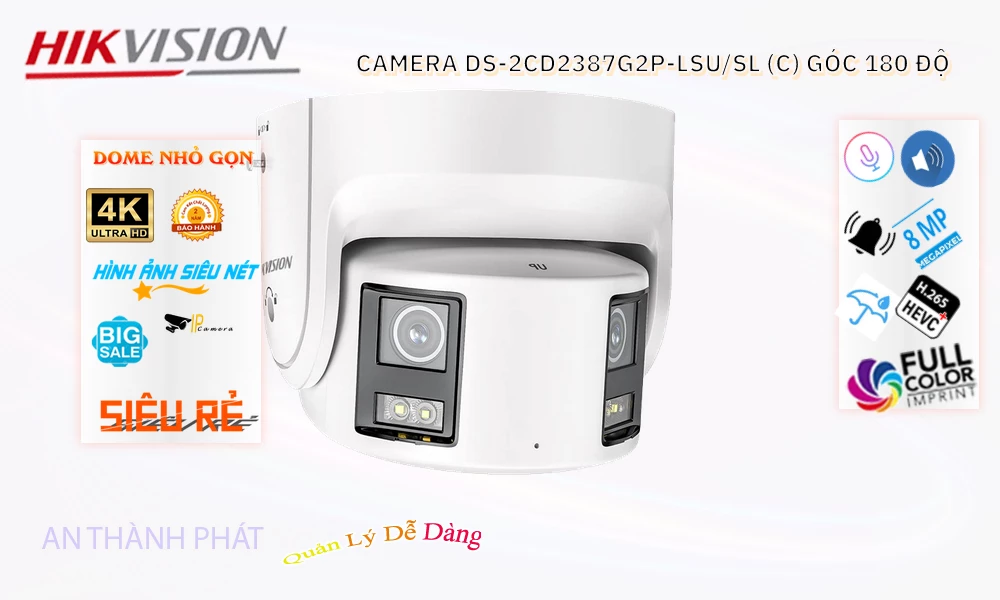 DS-2CD2387G2P-LSU/SL(C) sắc nét Hikvision ➠