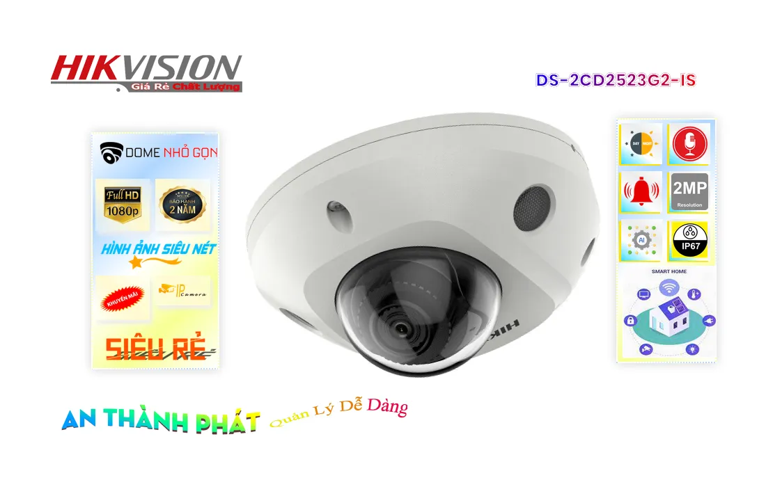 DS-2CD2523G2-IS sắc nét Hikvision