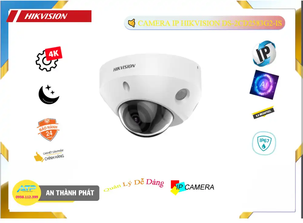 DS-2CD2583G2-IS sắc nét Hikvision DS-2CD2583G2-IS sắc nét Hikvision