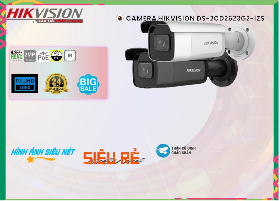 DS-2CD2623G2-IZS sắc nét Hikvision DS-2CD2623G2-IZS sắc nét Hikvision