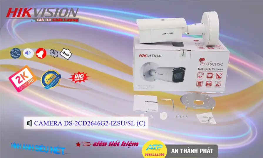 DS-2CD2646G2-IZSU/SL(C) sắc nét Hikvision