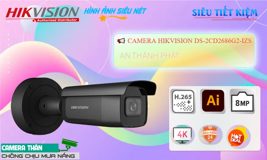 DS-2CD2686G2-IZS sắc nét Hikvision