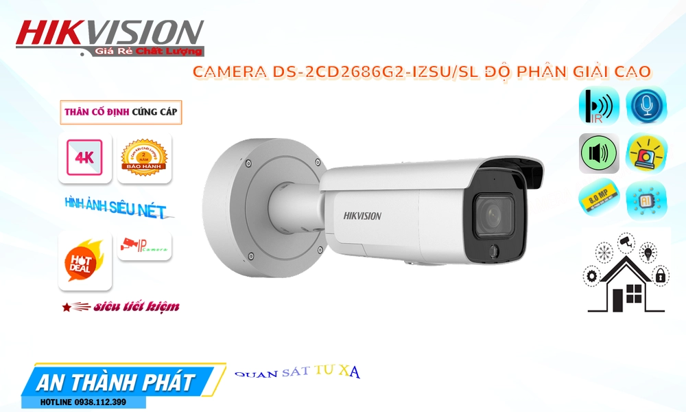 Camera IP Hikvision DS-2CD2686G2-IZSU/SL Mẫu Đẹp Camera IP Hikvision DS-2CD2686G2-IZSU/SL Mẫu Đẹp