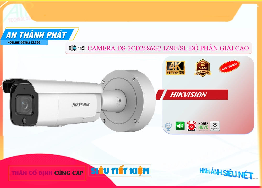 Camera IP Hikvision DS-2CD2686G2-IZSU/SL Mẫu Đẹp Camera IP Hikvision DS-2CD2686G2-IZSU/SL Mẫu Đẹp