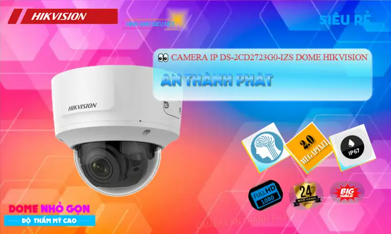 DS-2CD2723G0-IZS sắc nét Hikvision DS-2CD2723G0-IZS sắc nét Hikvision