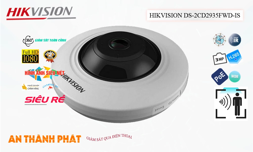 DS-2CD2935FWD-IS sắc nét Hikvision ➠