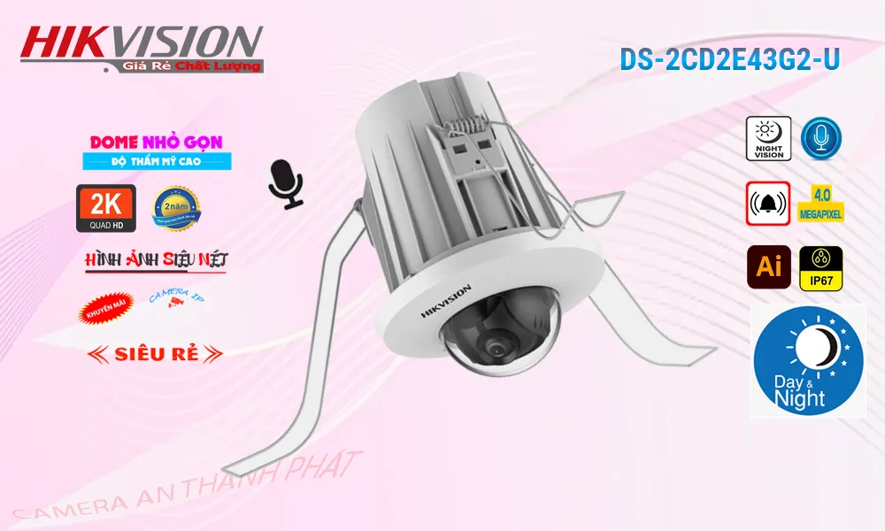 DS-2CD2E43G2-U sắc nét Hikvision