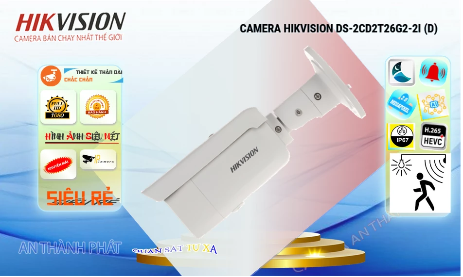 DS-2CD2T26G2-2I(D) sắc nét Hikvision
