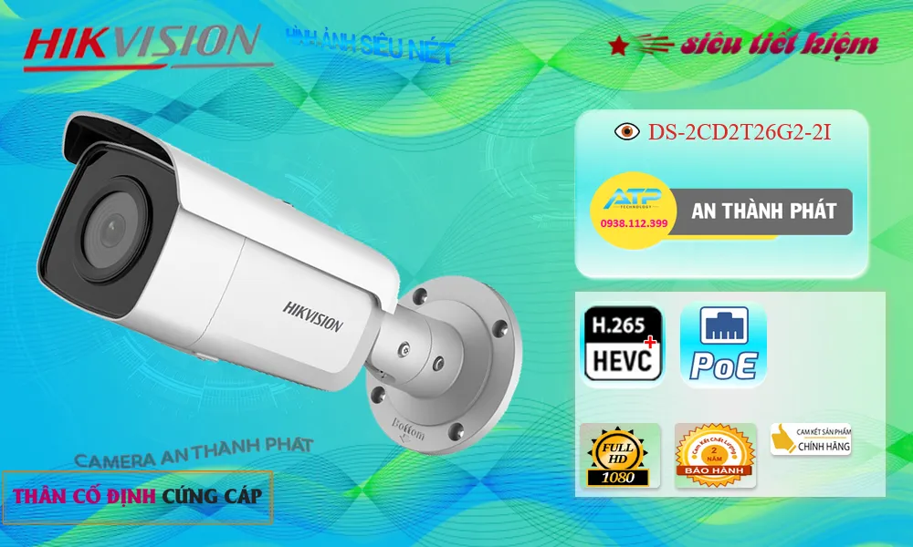 DS-2CD2T26G2-2I sắc nét Hikvision DS-2CD2T26G2-2I sắc nét Hikvision